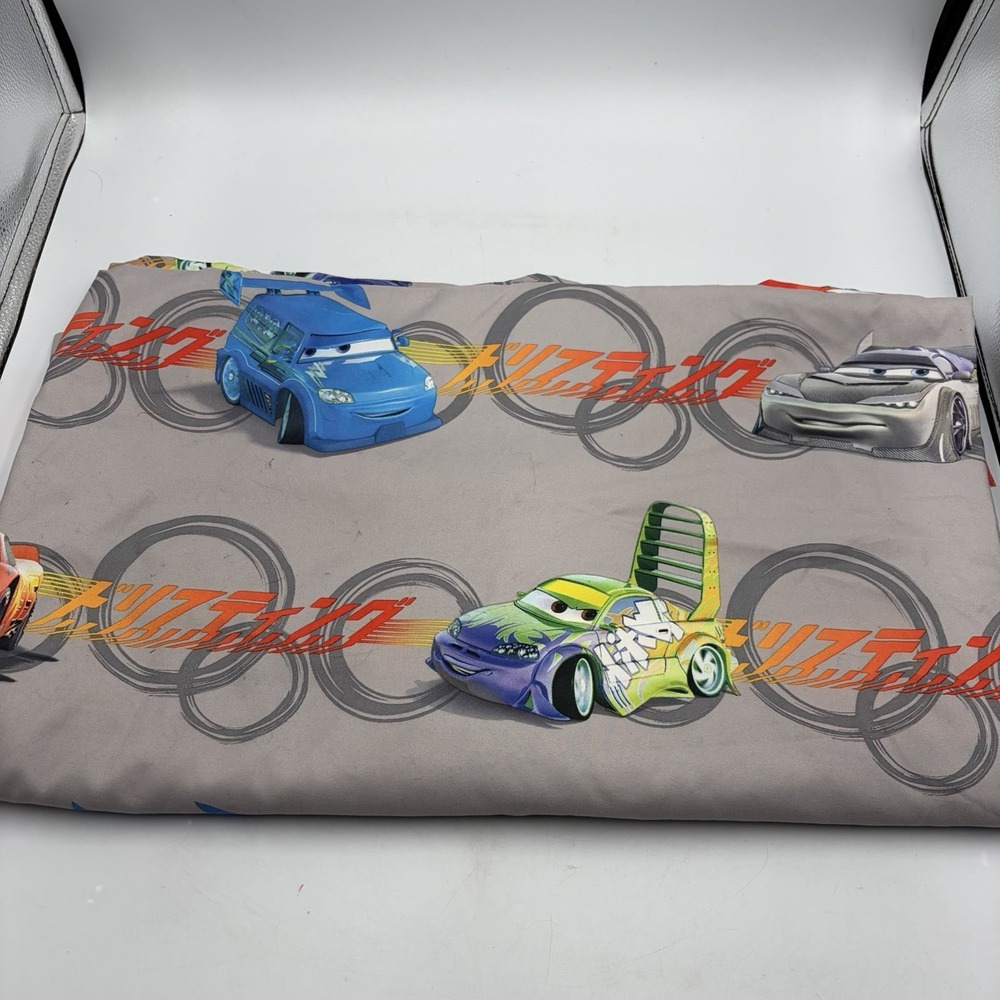 Disney‎ Pixar Cars Flat Sheet Only Full 81x96 Gray Lightning McQueen Jay Franco